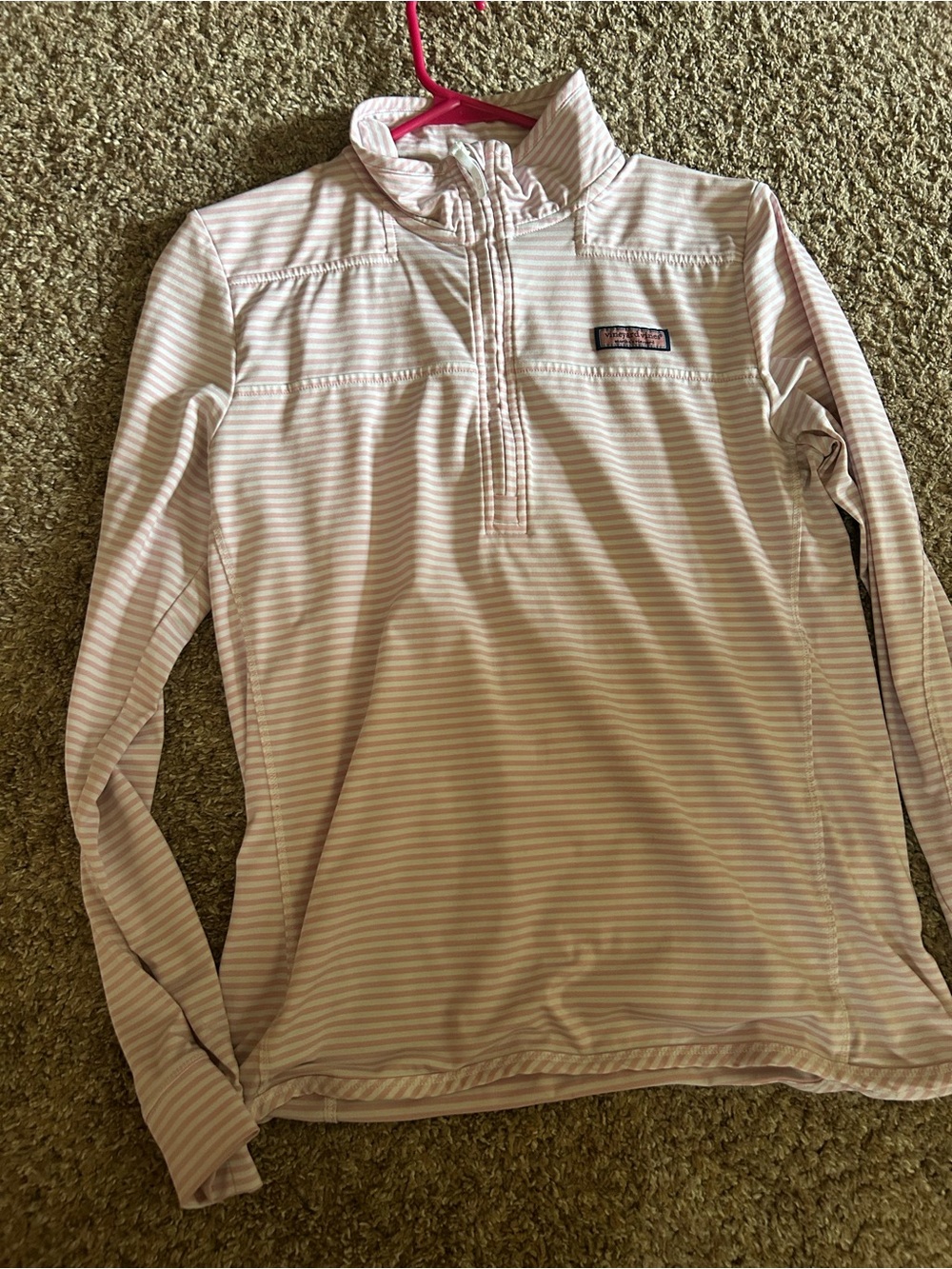 Vineyard Vines Lightweight Performance Shep Shirt, Pink White Stripe- Small
